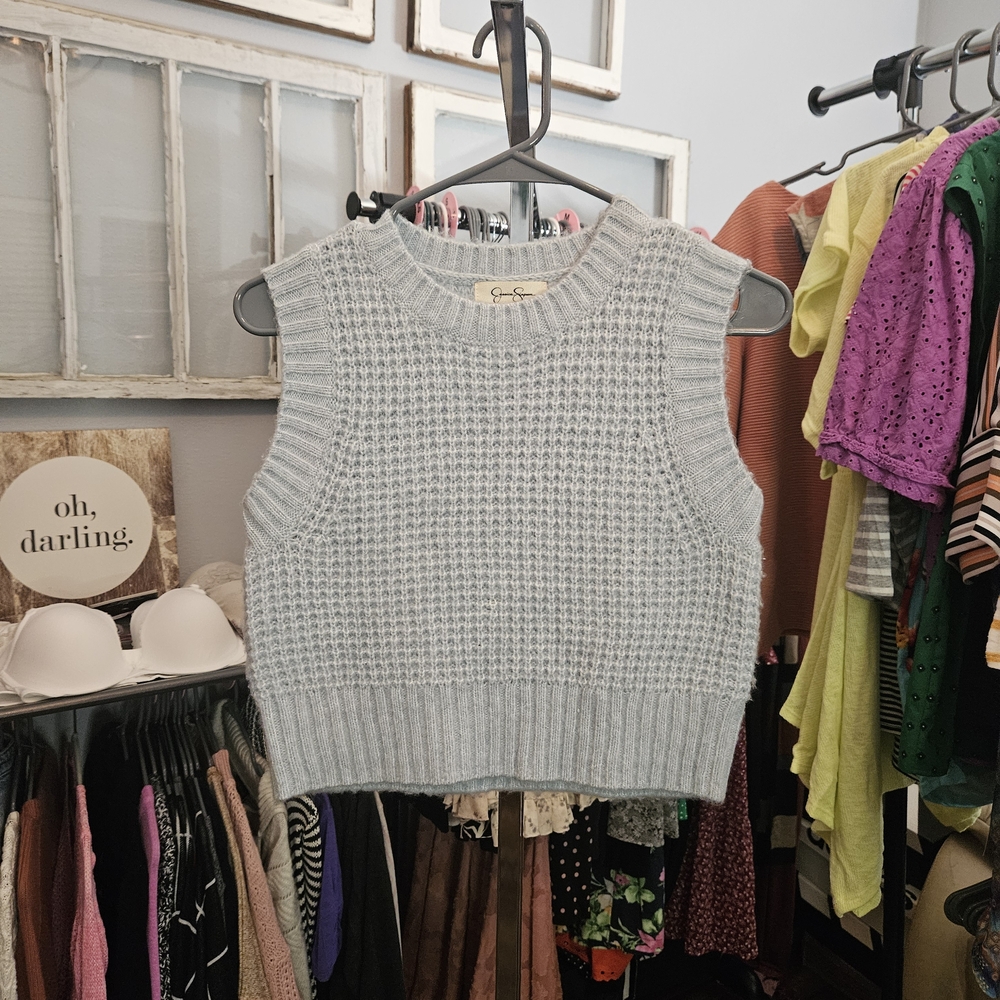 Jessica Simpson Light Gray Knit Top